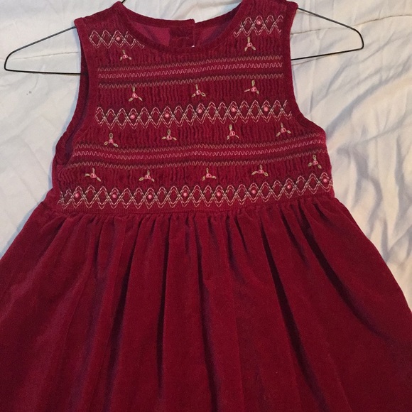gymboree red velvet dress